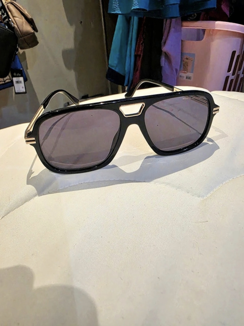 Marc Jacobs MARC 760/S Aviator Sunglasses Black & Gold Aviator Sunglasses